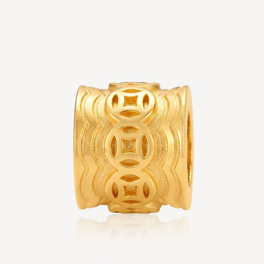 916 Gold Coin Drum Charm