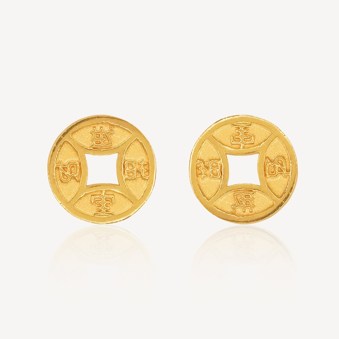 916 Gold Coin Earring