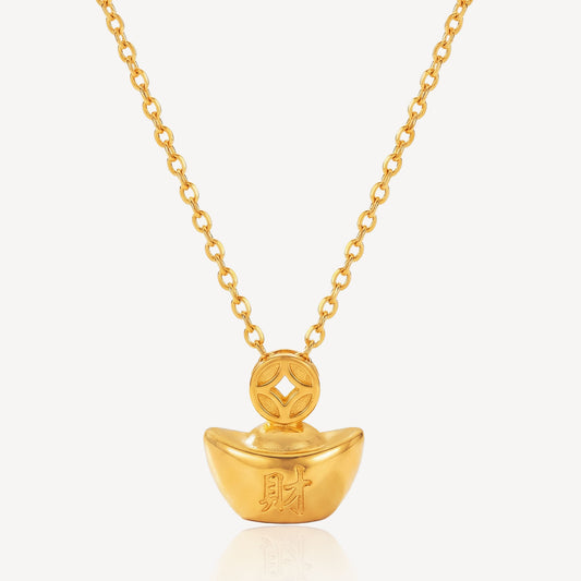 916 Gold Coin Ingot Necklace
