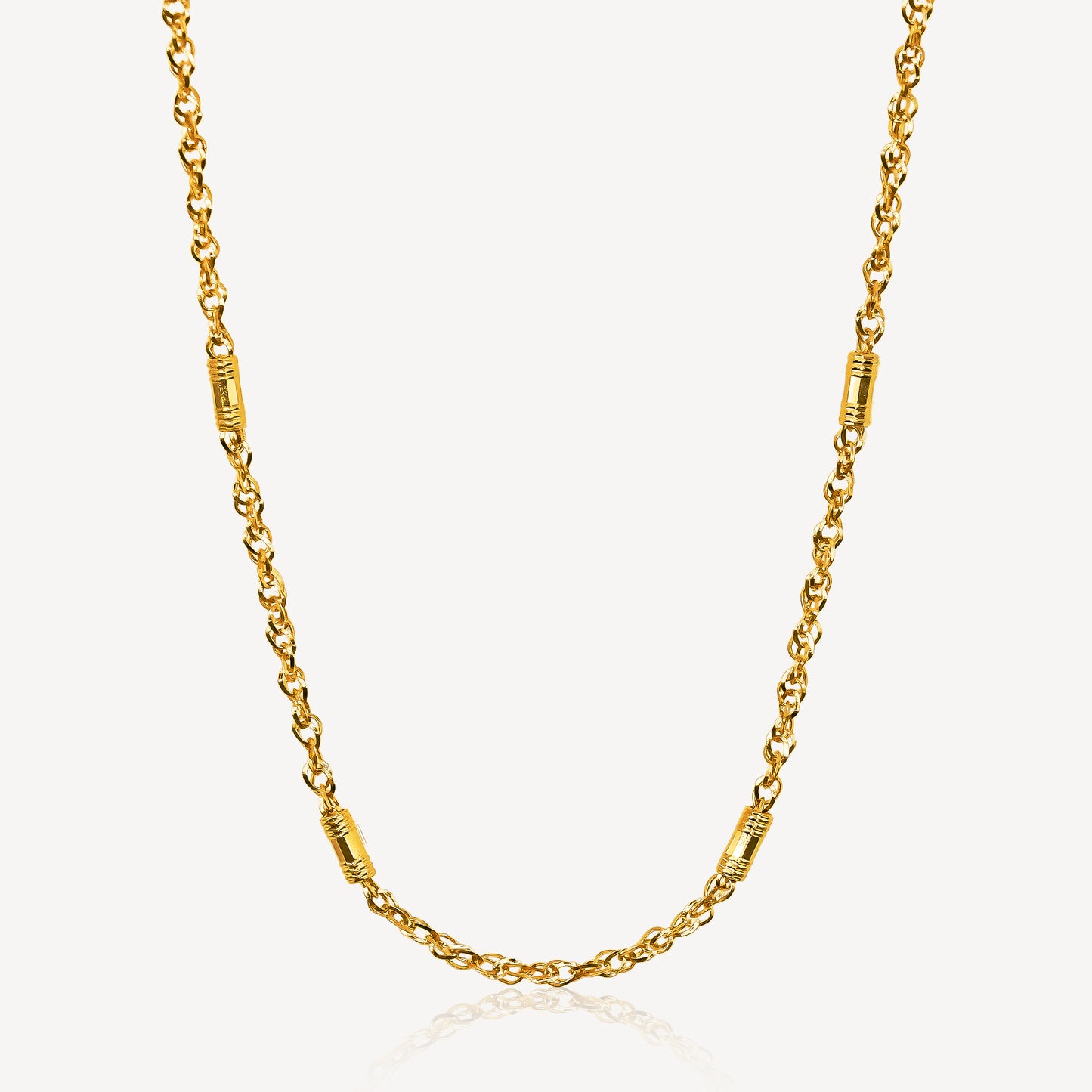 916 Gold TubeLink Necklace