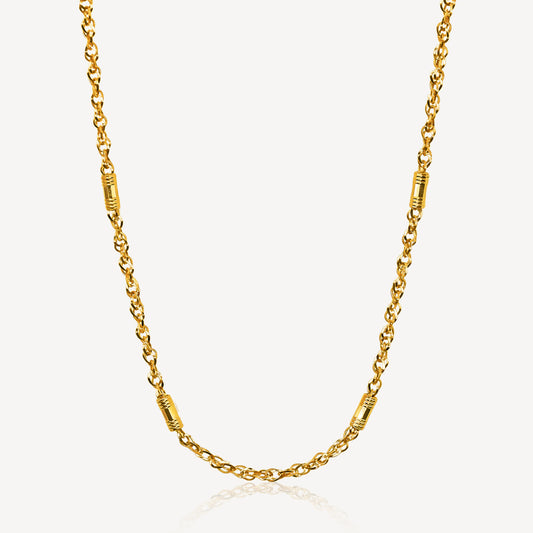 916 Gold TubeLink Necklace