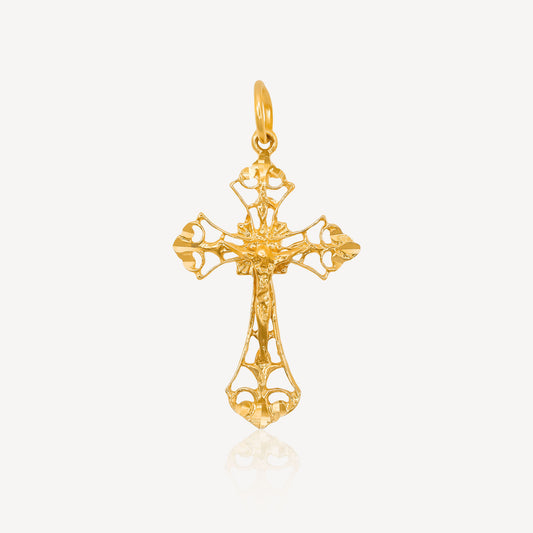 916 Gold Cross Pendant