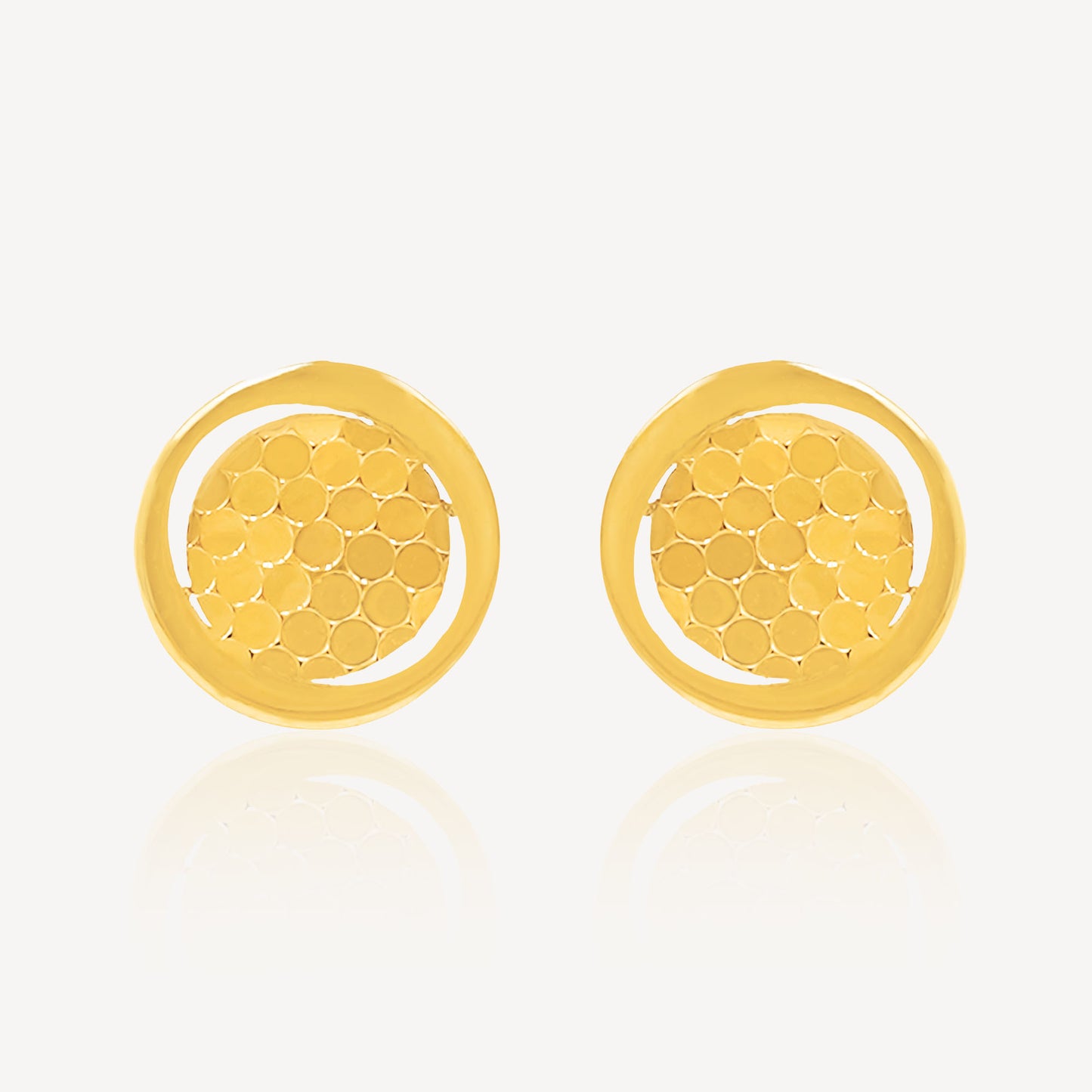 916 Gold Crush Circle Earring