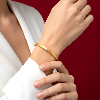 916 Gold Crush Coin Bangle - Top Gold Shop Gold Jewellery in singapore