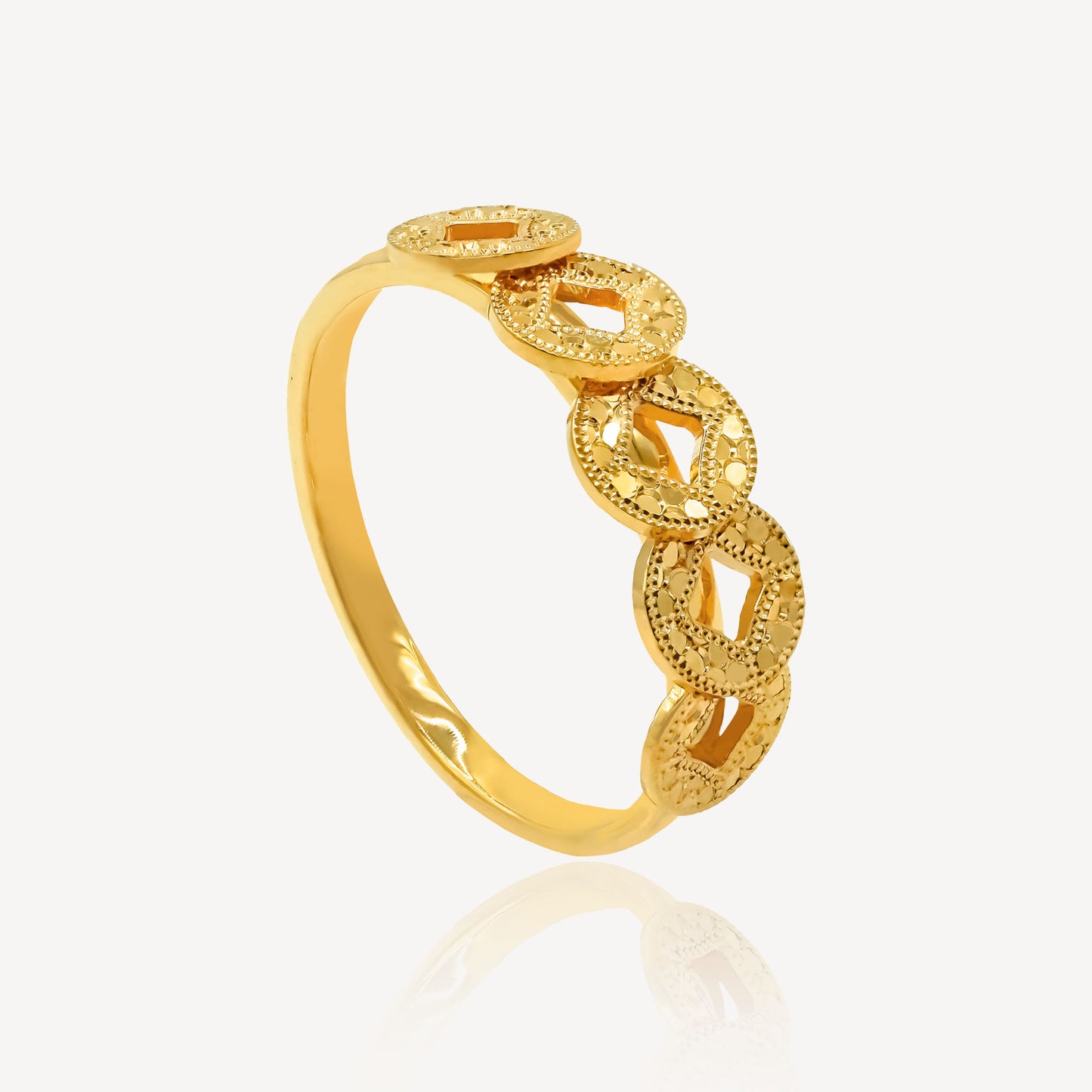 916 Gold Crush Coin Ring (5mmcoin)