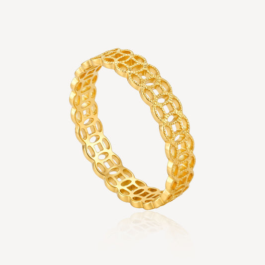 916 Gold Crush Coin Ring