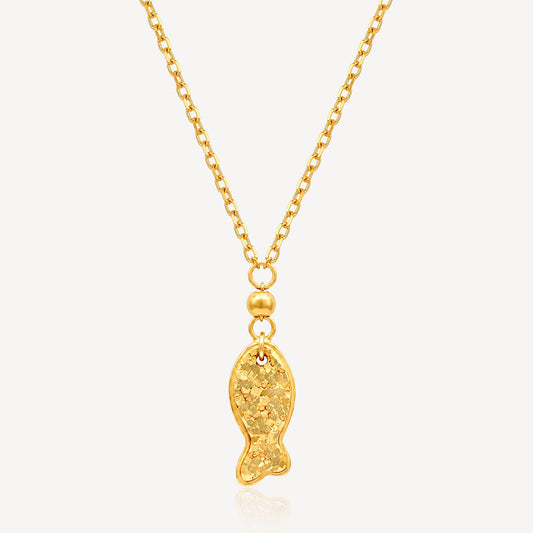 916 Gold Crush Fish Necklace