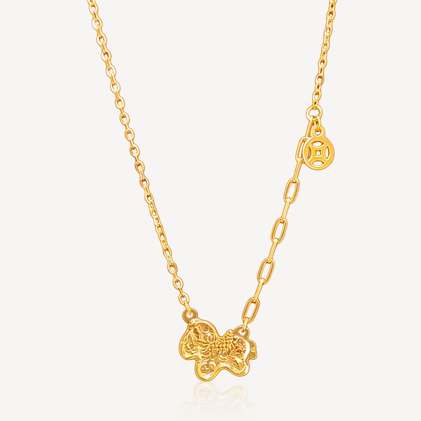 916 Gold Crush Horse Coin Necklace