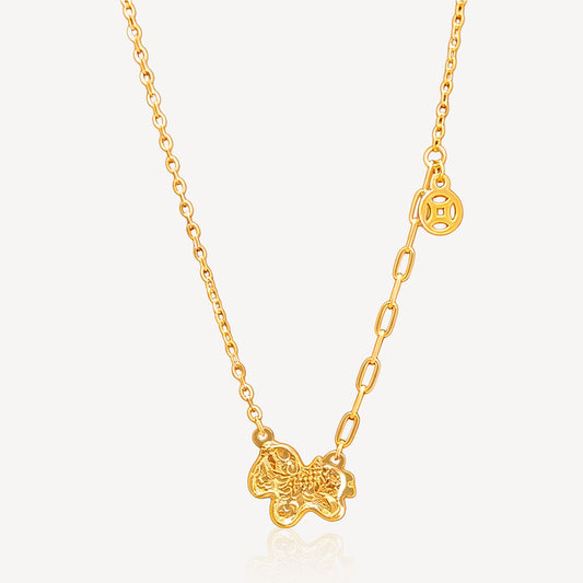 916 Gold Crush Horse Coin Necklace