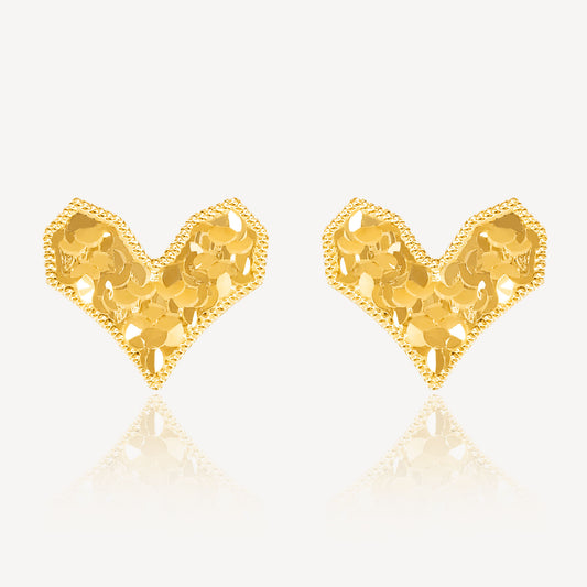 916 Gold Crush Love Earring