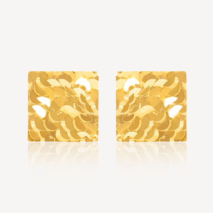 916 金压克力方形耳环