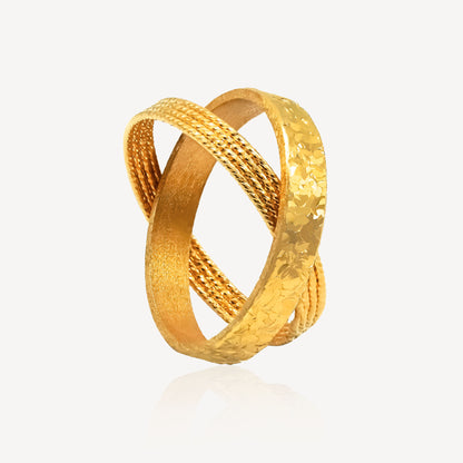 916 Gold Crush Twin Ring