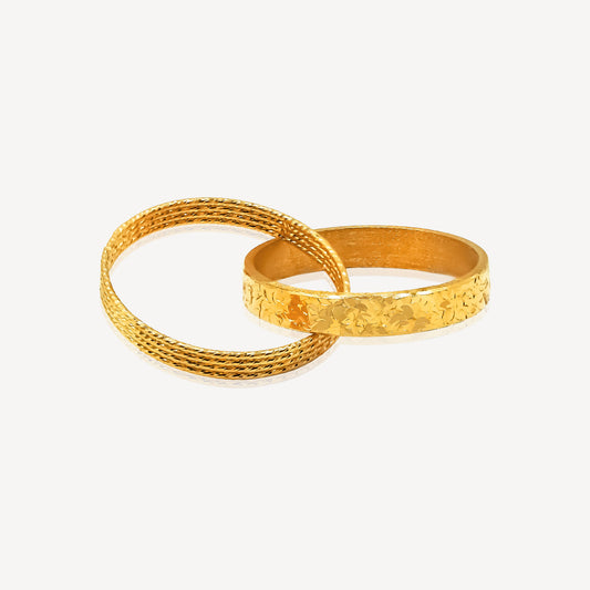 916 Gold Crush Twin Ring