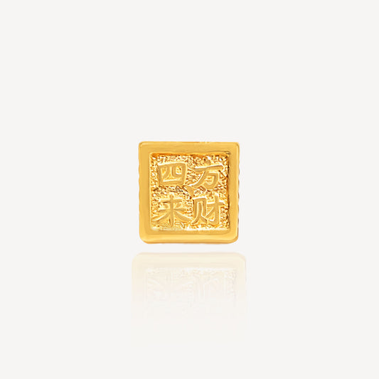 916 Gold Crush 四方来财 Pendant - Top Gold Shop Gold Jewellery in singapore