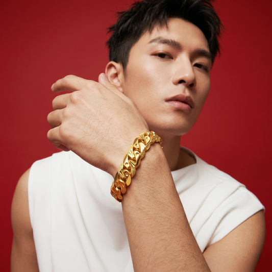 916 Gold Cuban Bracelet [120GM]