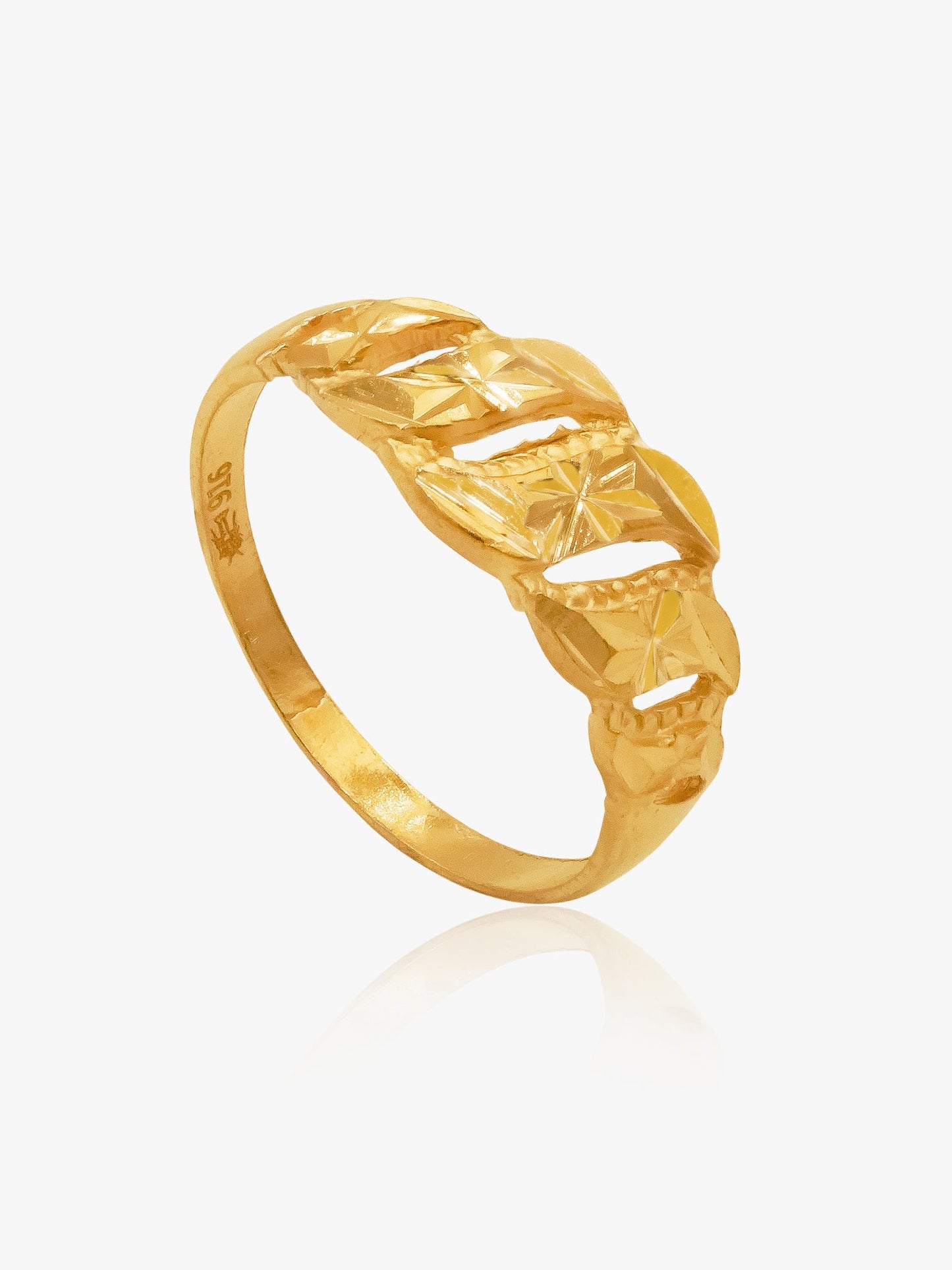 916 Gold Cuban Ring