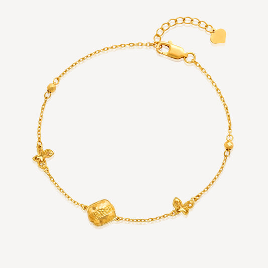 916 Gold CubeButterfly Bracelet