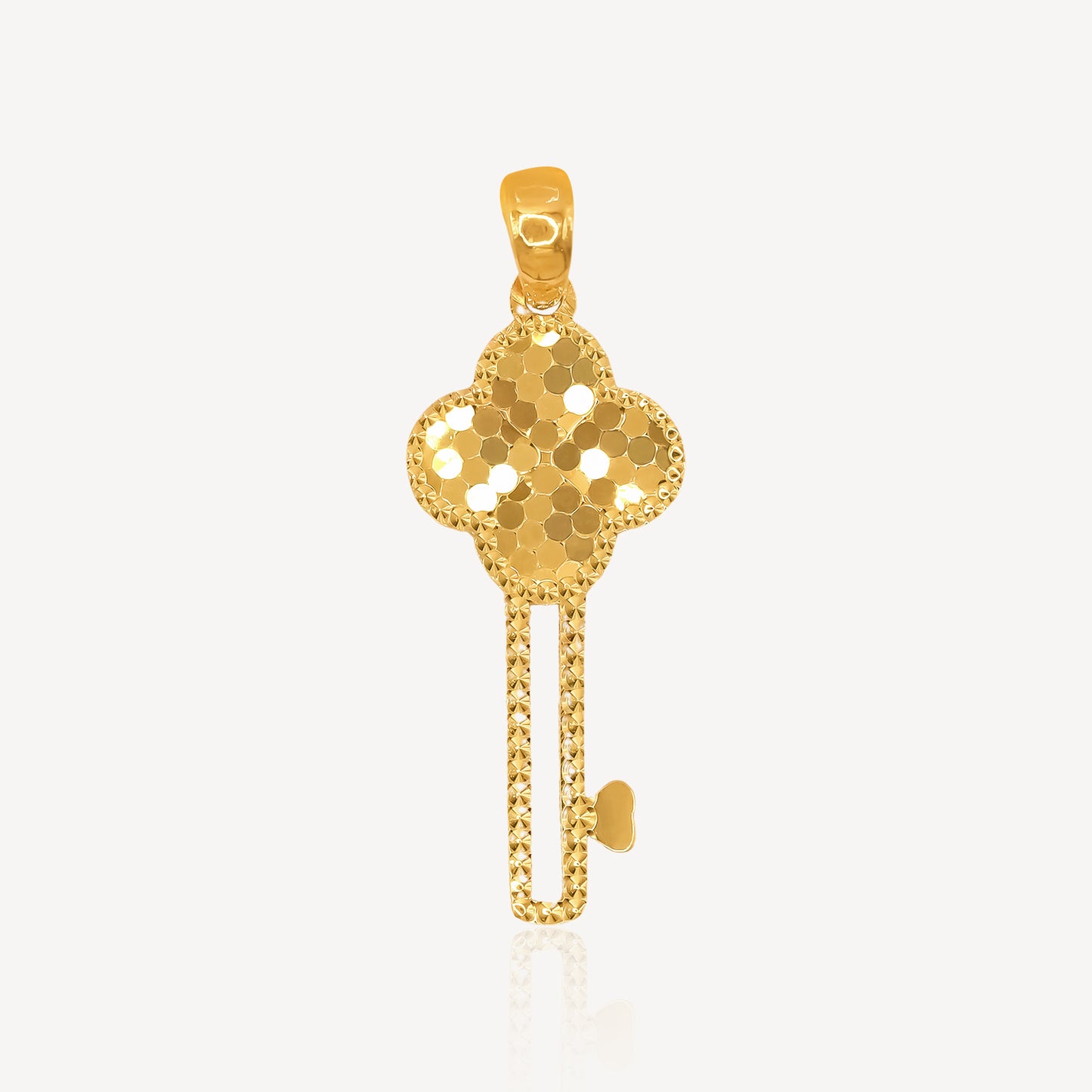 999 Gold Crush Key Pendant