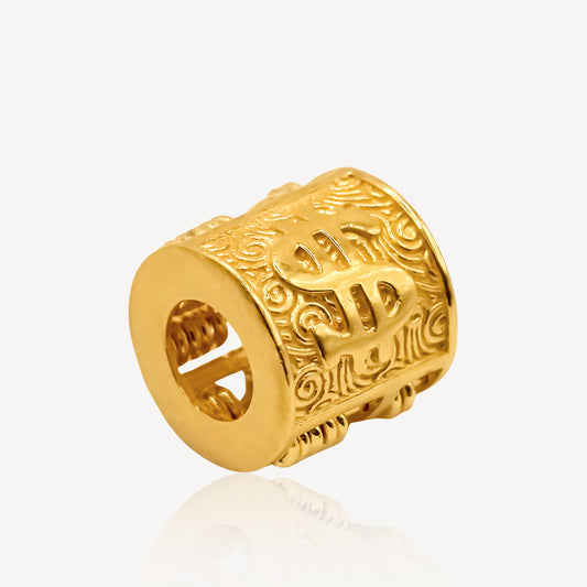 916 Gold Dollar Drum Abacus Charm