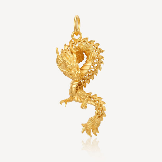 916 Gold Dragon Pendant
