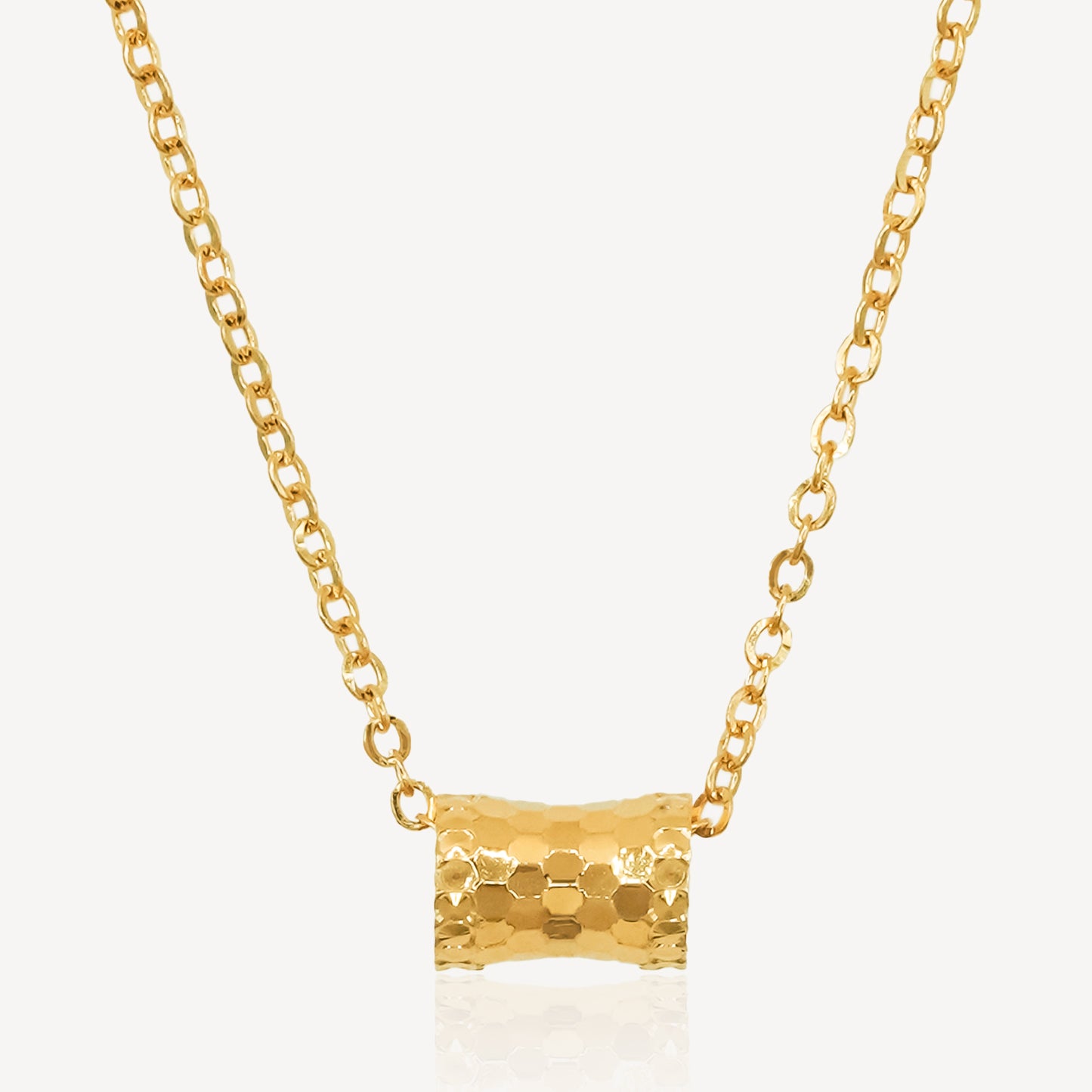 999 Gold Drum Necklace