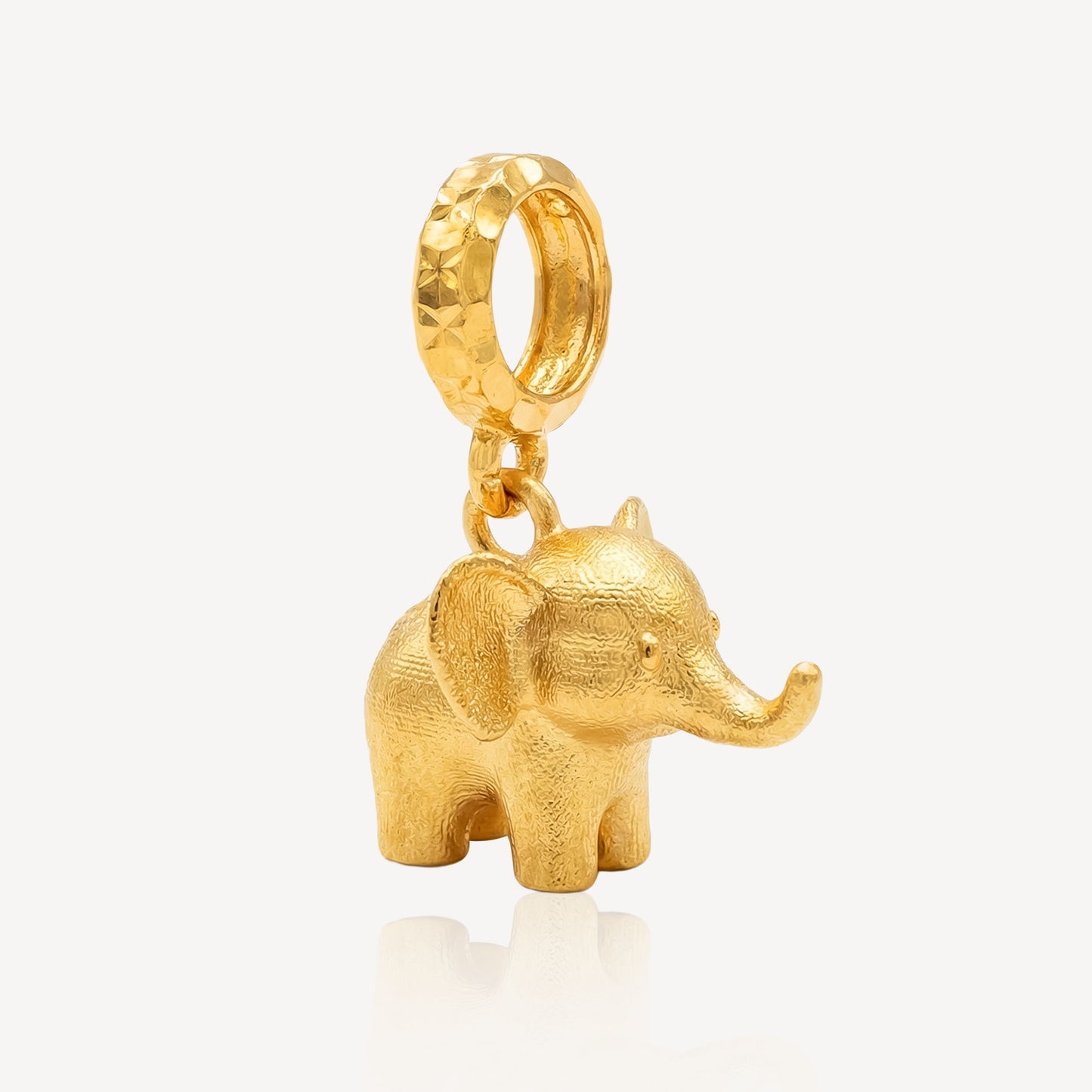 916 Gold Elephant Charm