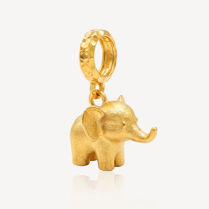 916 Gold Elephant Charm