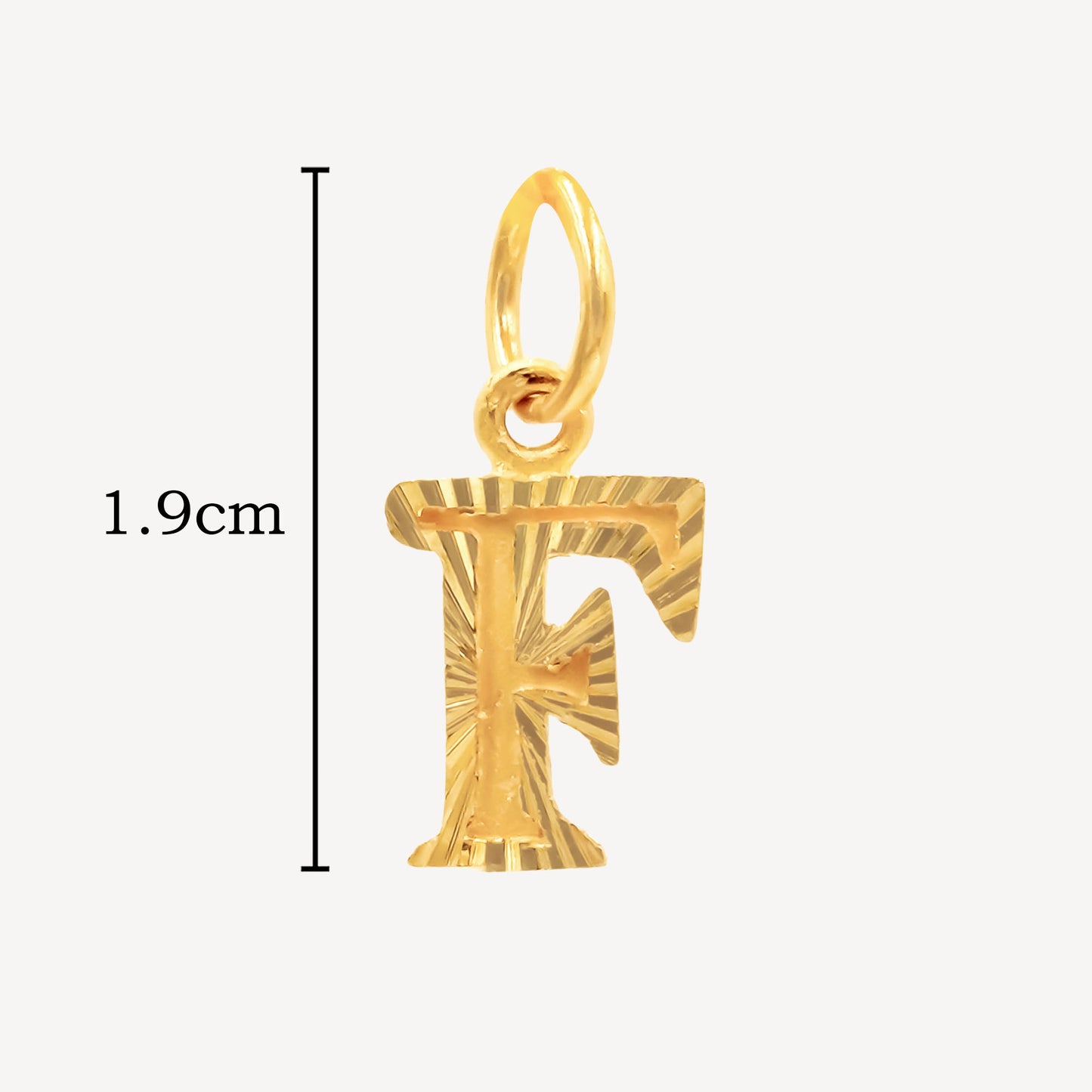 916金F字母吊坠