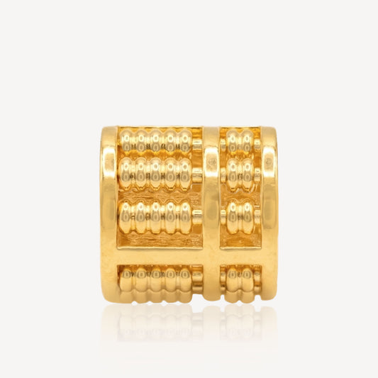 916 Gold FU Abacus Charm (FREE SHINY STRING)