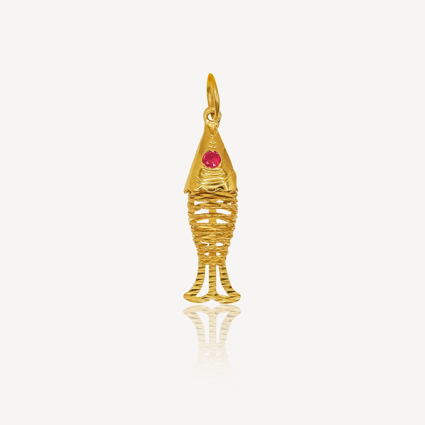 916 Gold Fish Pendant