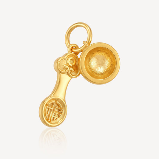 916 Gold Fortune Bowl Charm