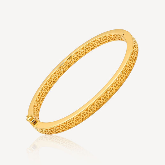 916 Gold Full Coin Bangle - Top Gold Shop Gold Jewellery in singapore