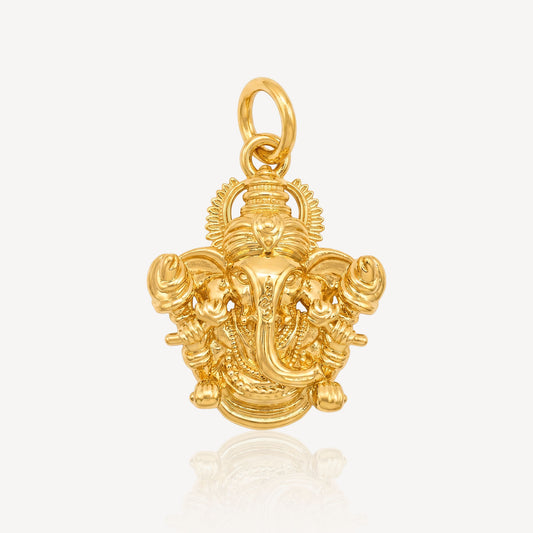 916 Gold Ganesha Pendant