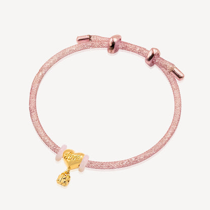 916 Gold Heart Balloon Charm (FREE SHINY STRING)