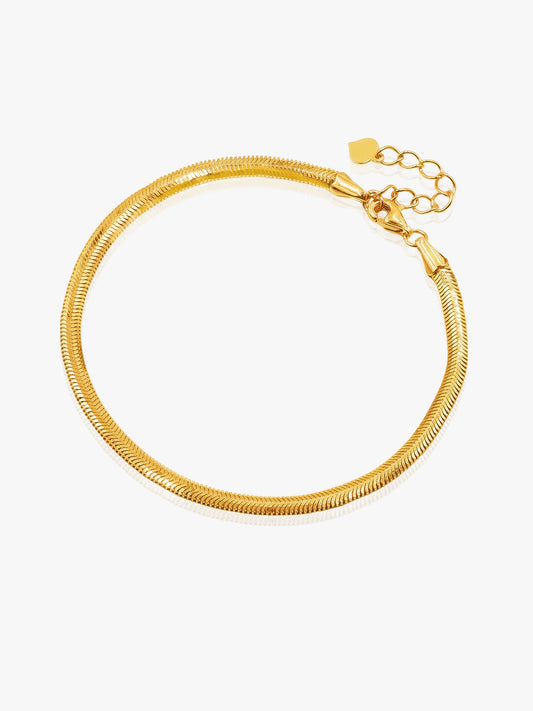 916 Gold Herringbone Bracelet