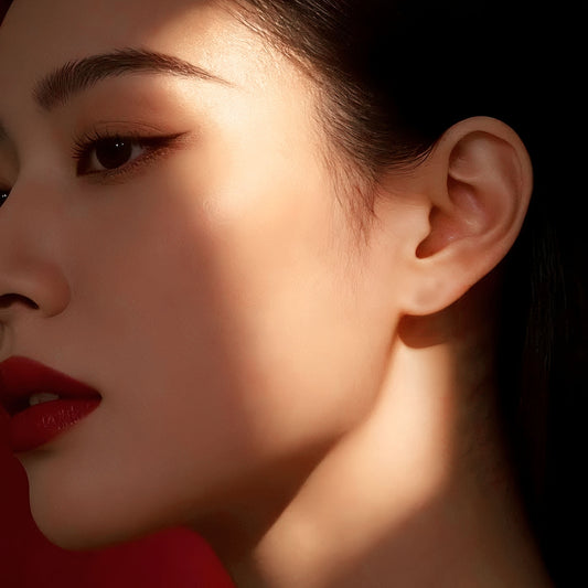 916 Gold Hollow Flower Earring