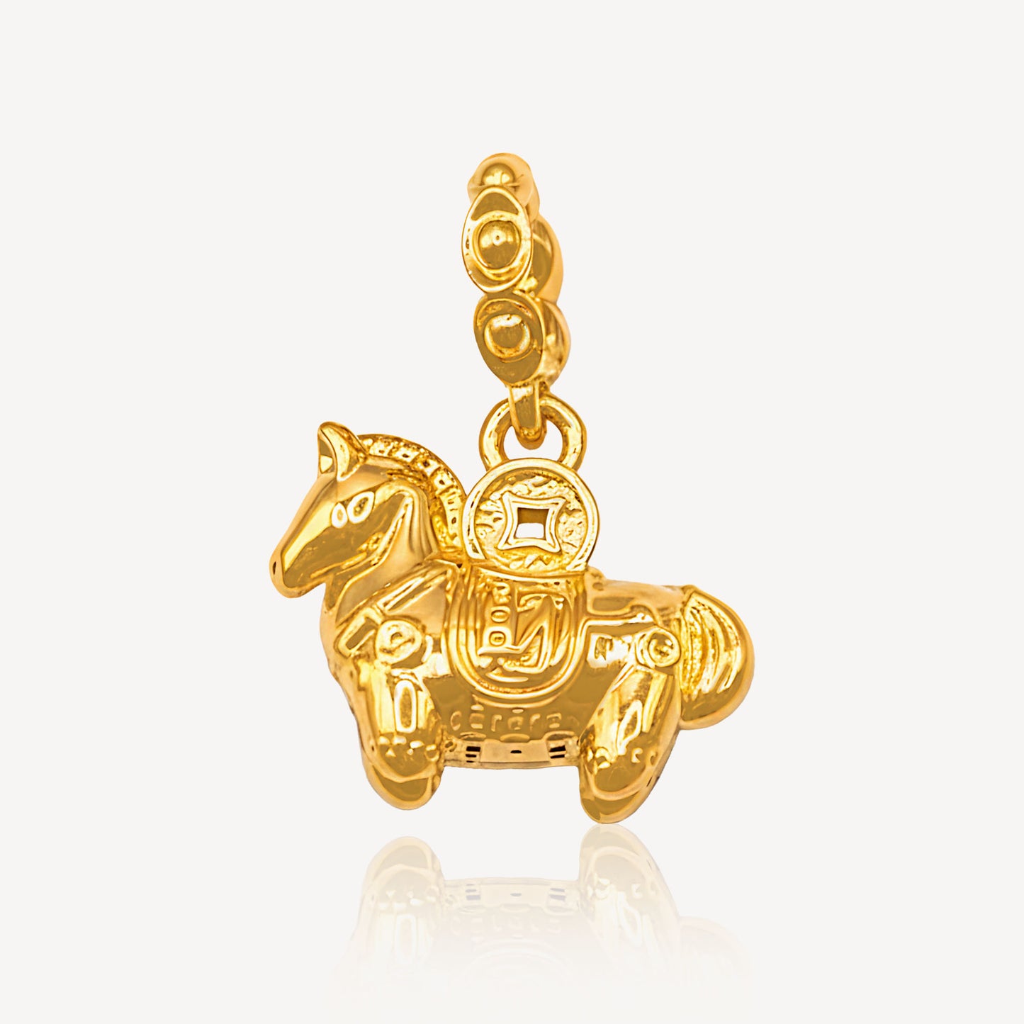 916 Gold Horse Coin Charm