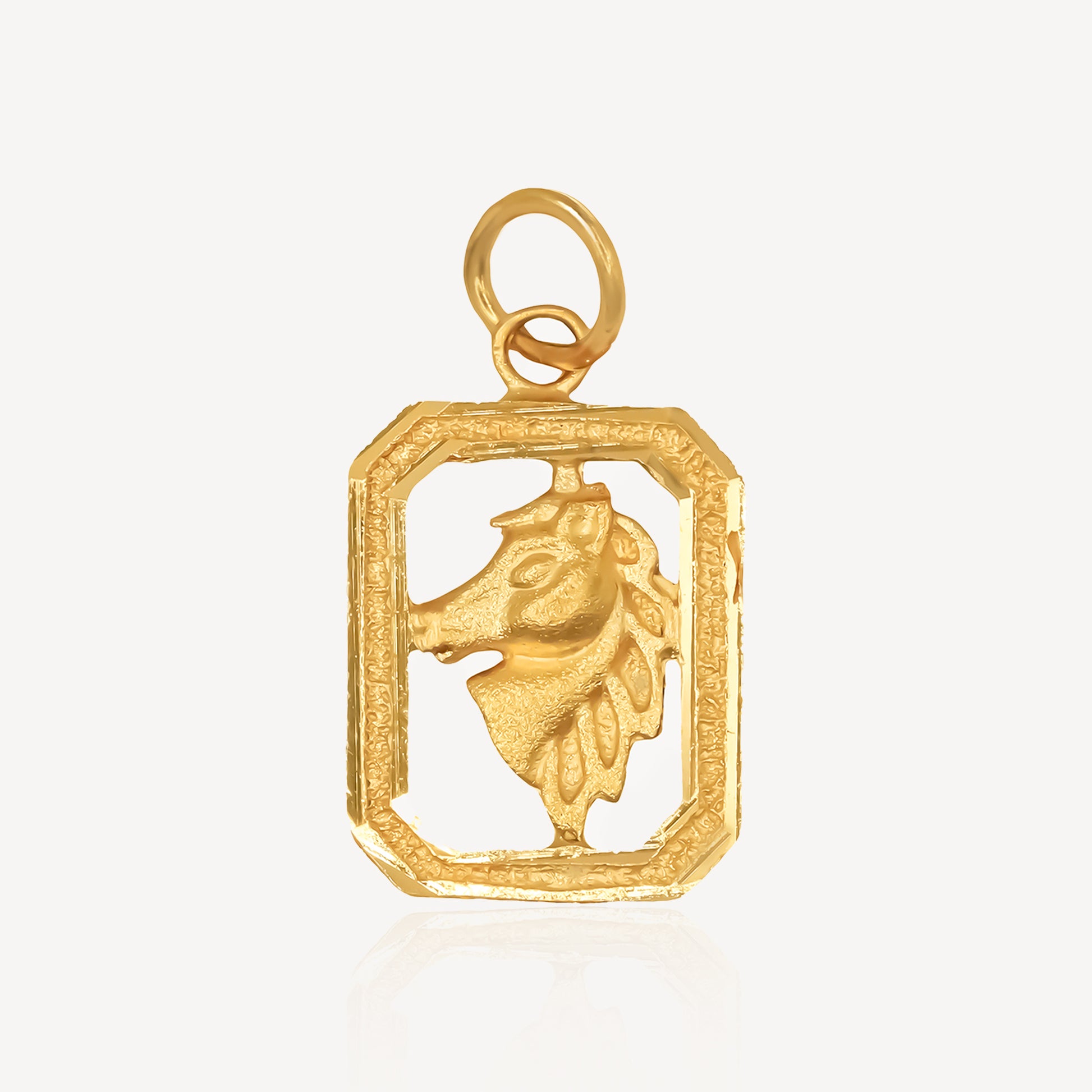 916 Gold Horse Frame Pendant - Top Gold Shop Gold Jewellery in singapore