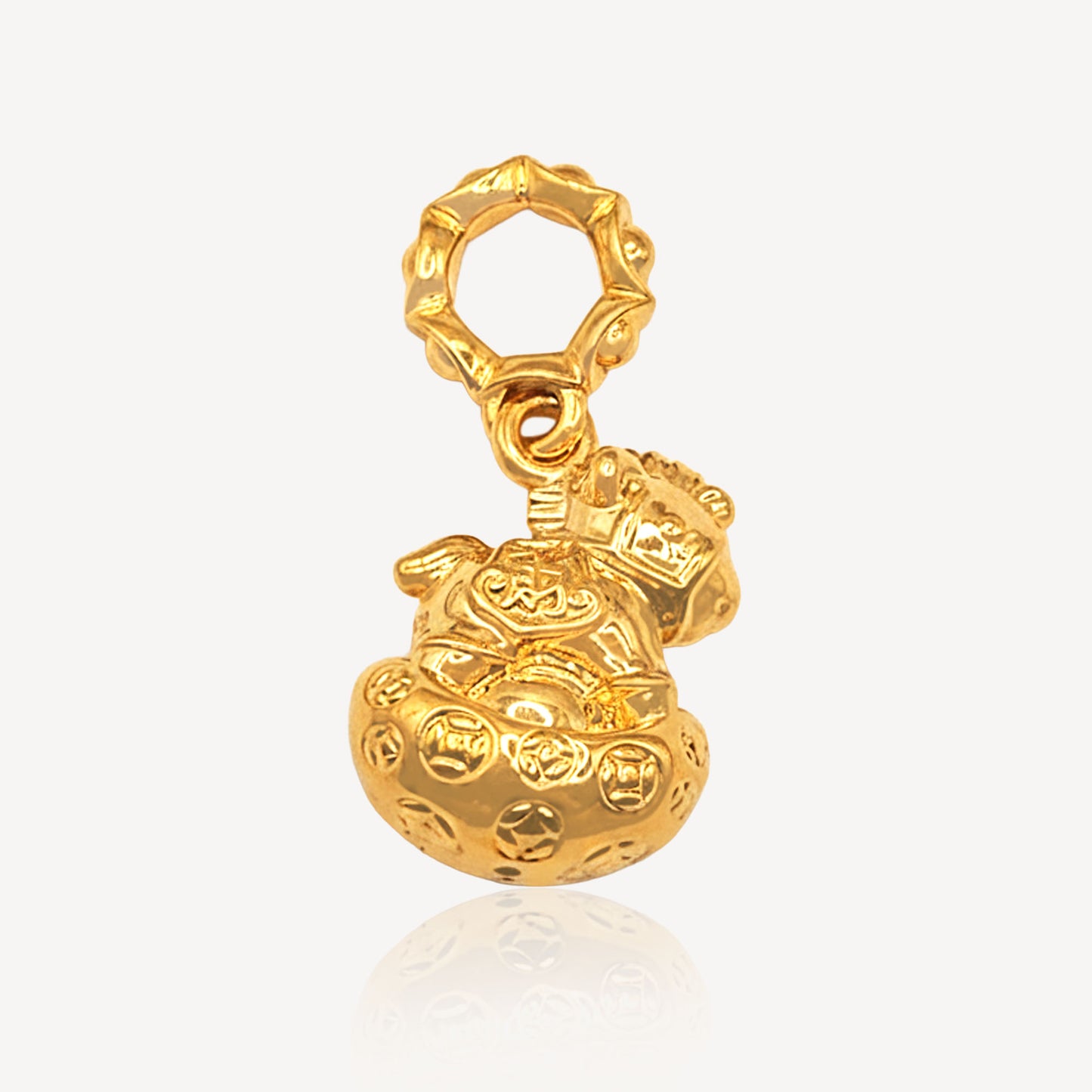 916 Gold Horse Ingot Charm