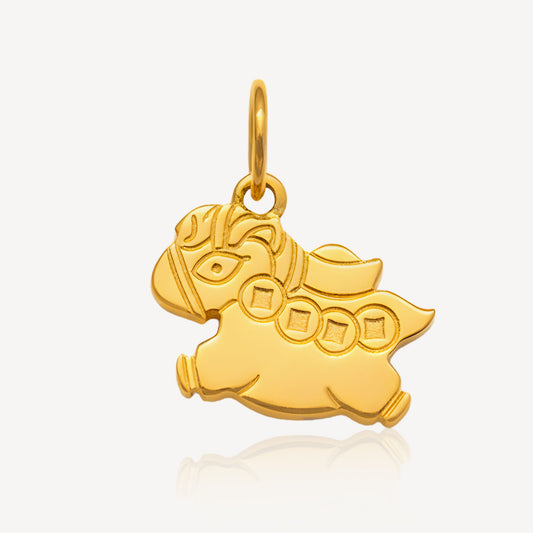 916 Gold Horse Pendant - Top Gold Shop Gold Jewellery in singapore