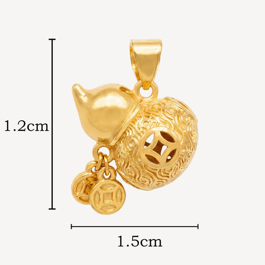 916 Gold Hulu with Double Coin Pendant