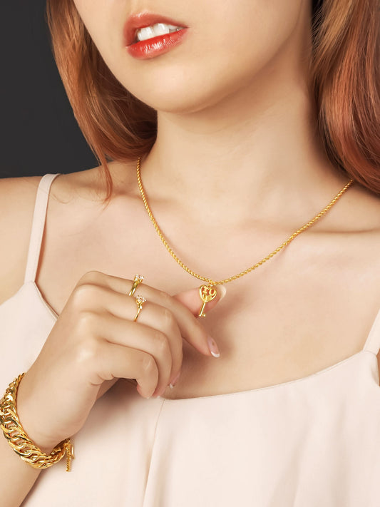 916 Gold ILU Key Pendant