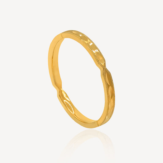 916 Gold Infinity Crush Ring