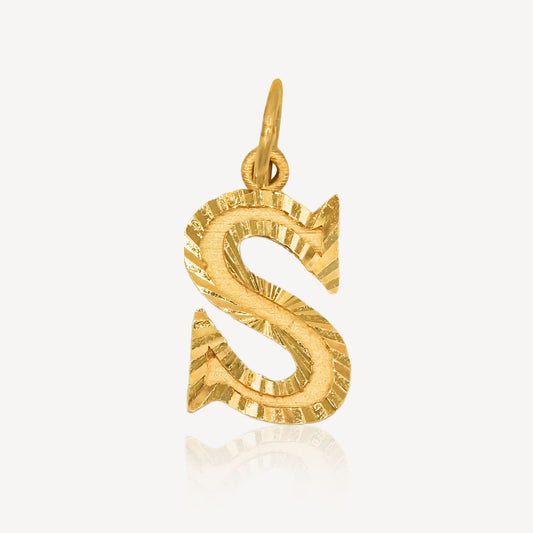 916 金字母 S 吊坠