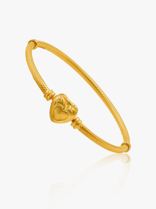 916 Gold Just Love Bangle