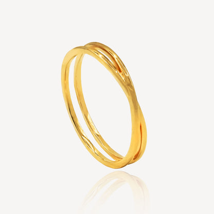 916 Gold Keychain Ring