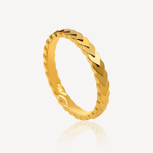916 Gold Leaves Ring