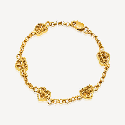 916 Gold Love Abacus Bracelet