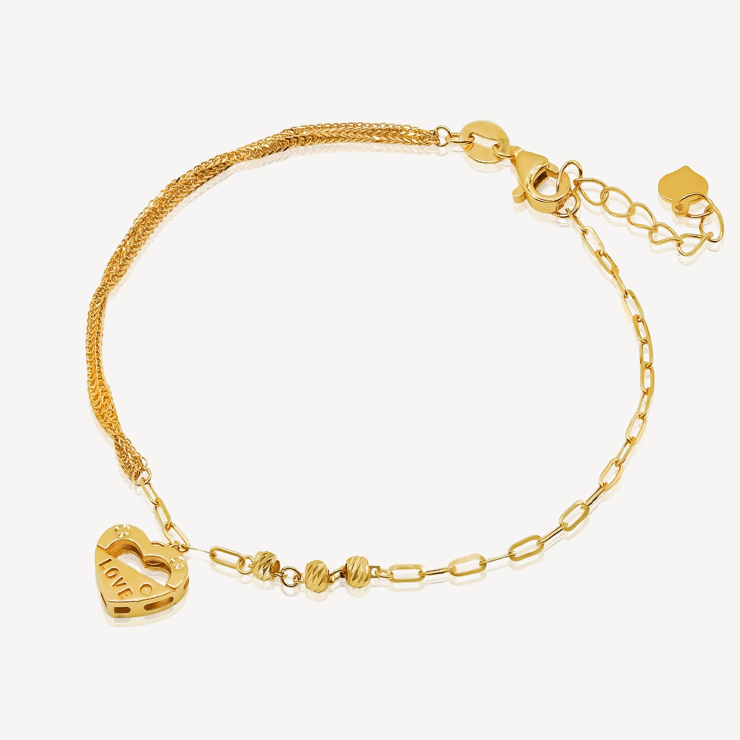 916 Gold Love Chain Bracelet