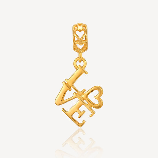 916 Gold Love Charm - Top Gold Shop Gold Jewellery in singapore